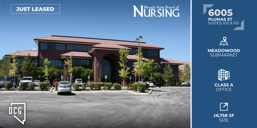 Nevada State Board of Nursing Leases 6,758 SF of Office in Meadowood